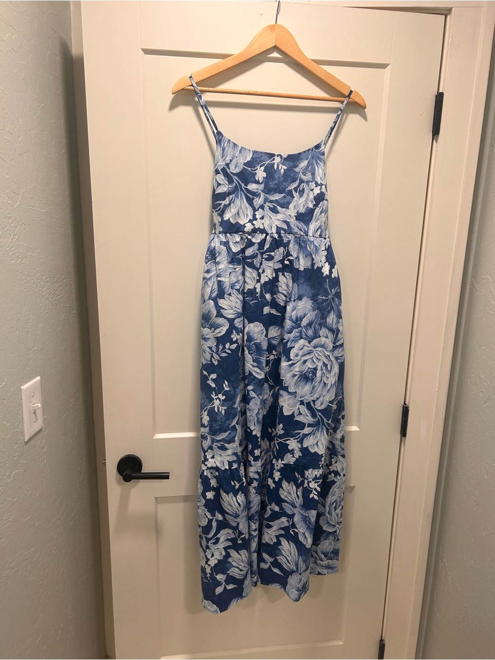Joie Blue and White Floral Maxi Dress